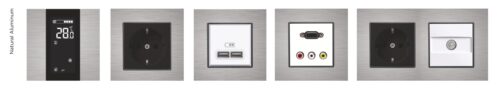 Interra iSwitch & Sockets Neutral Aluminum