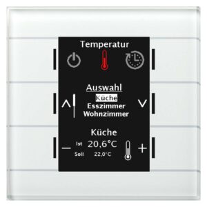 MDT_BE-GBZW.01_Glastaster MDT BE-GBZW.01 - Glas Bedienzentrale Smart mit Farbdisplay weiß