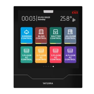 Interra iX4 - 4" Super Slim KNX Touch Panel (ITR330-2001) mit Luftqualitätssensor