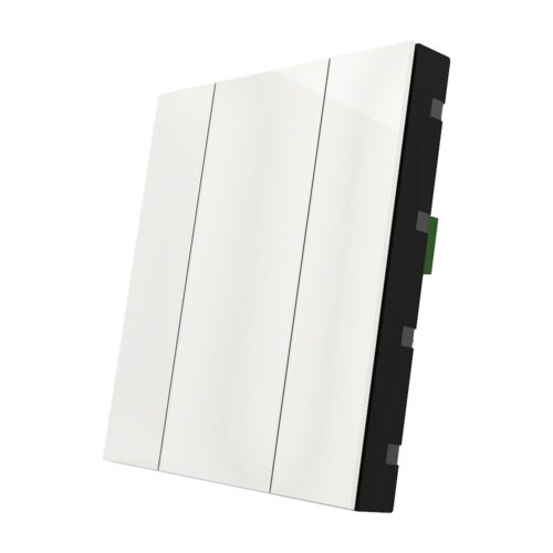 Interra KNX Taster iSwitch+ mit AQI und ohne Display in Glänzend Weiß Plastik