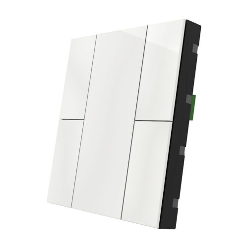 Interra KNX Taster iSwitch+ mit AQI und ohne Display in Glänzend Weiß Plastik