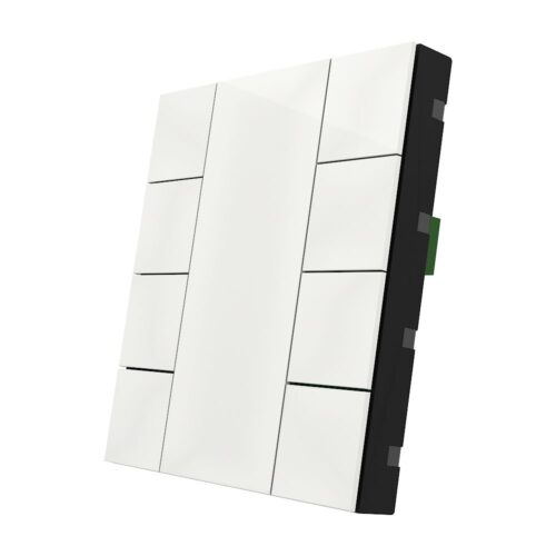 Interra KNX Taster iSwitch+ mit AQI und ohne Display in Glänzend Weiß Plastik
