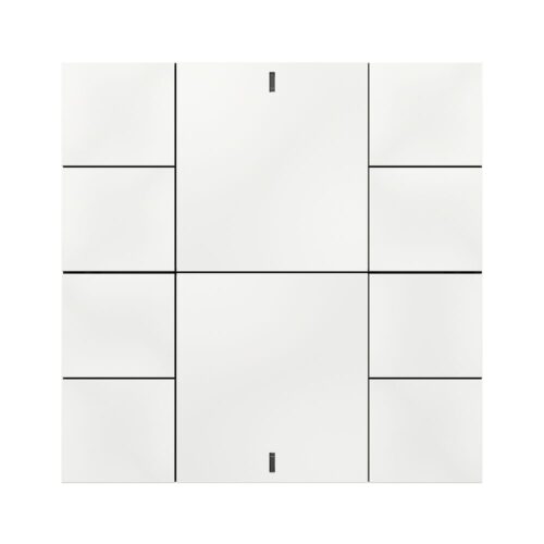 Interra KNX Taster iSwitch+ mit AQI und ohne Display in Glänzend Weiß Plastik