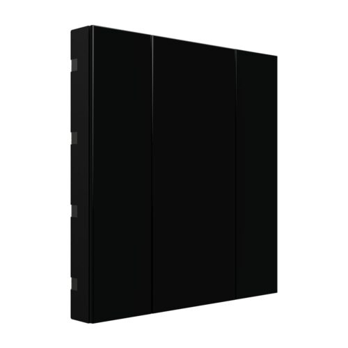 Interra KNX Taster iSwitch+ ohne AQI und ohne Display in Tiefschwarz Plastik