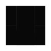 Interra KNX Taster iSwitch+ ohne AQI und ohne Display in Tiefschwarz Plastik