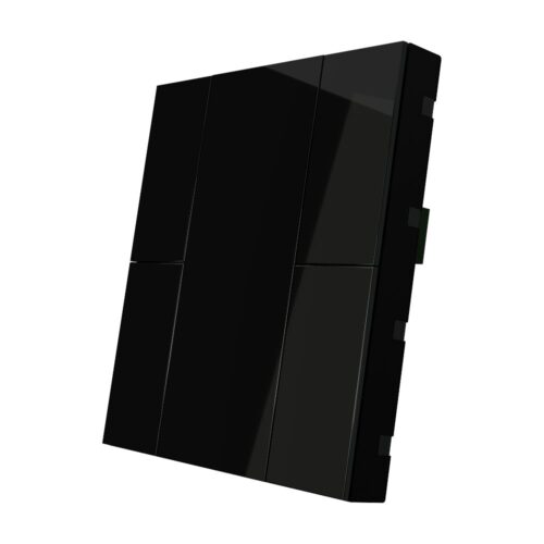 Interra KNX Taster iSwitch+ ohne AQI und ohne Display in Tiefschwarz Plastik