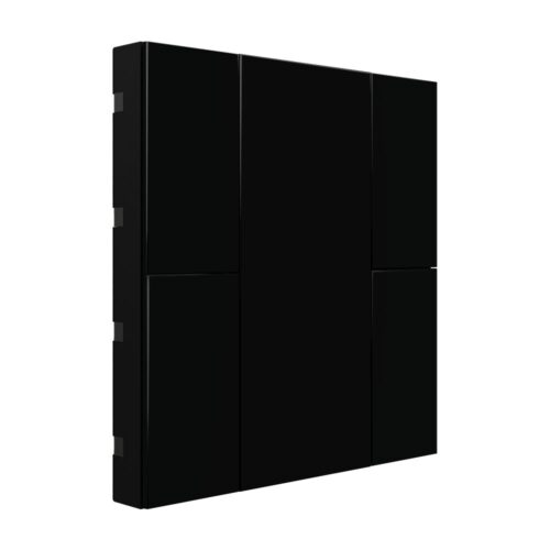 Interra KNX Taster iSwitch+ ohne AQI und ohne Display in Tiefschwarz Plastik