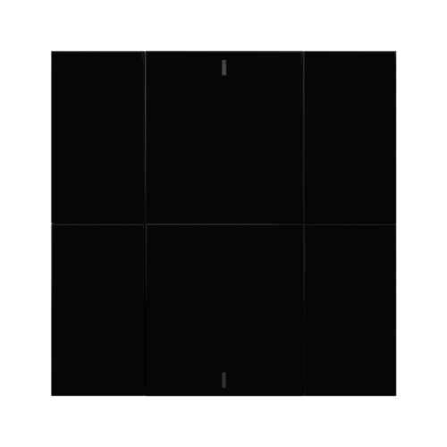 Interra KNX Taster iSwitch+ ohne AQI und ohne Display in Tiefschwarz Plastik