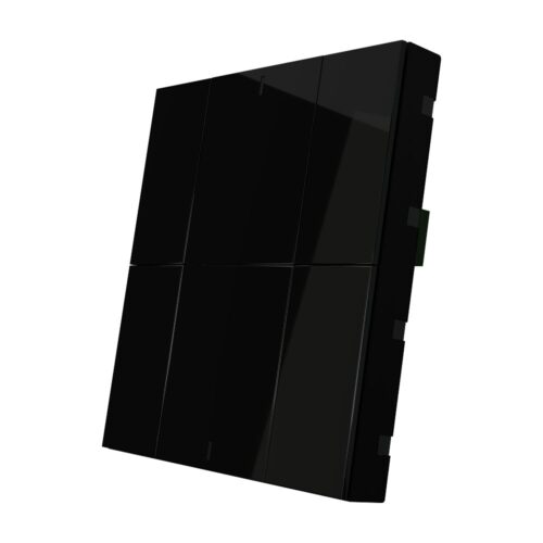 Interra KNX Taster iSwitch+ ohne AQI und ohne Display in Tiefschwarz Plastik