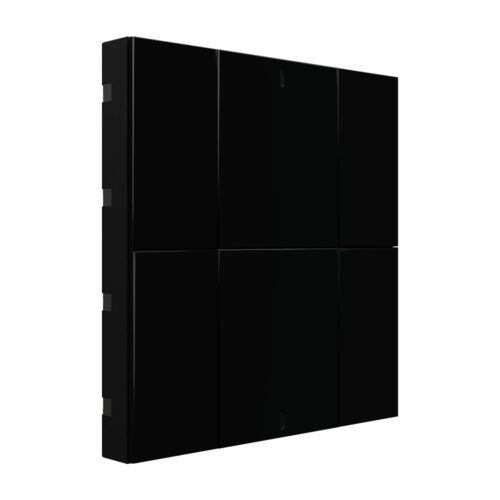 Interra KNX Taster iSwitch+ ohne AQI und ohne Display in Tiefschwarz Plastik