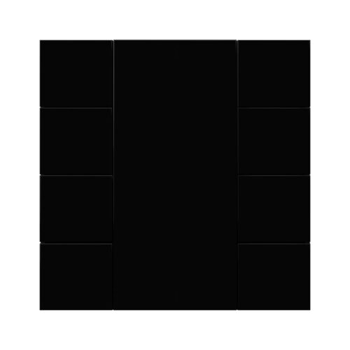 Interra KNX Taster iSwitch+ ohne AQI und ohne Display in Tiefschwarz Plastik