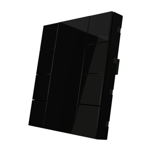 Interra KNX Taster iSwitch+ ohne AQI und ohne Display in Tiefschwarz Plastik