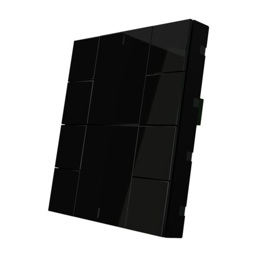 Interra KNX Taster iSwitch+ ohne AQI und ohne Display in Tiefschwarz Plastik