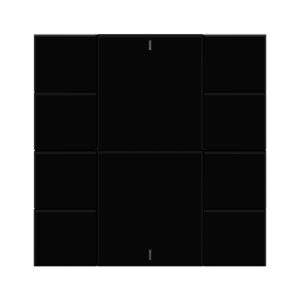 Interra KNX Taster iSwitch+ ohne AQI und ohne Display - Schwarzes Plexiglas