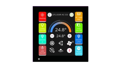 ix3-2floor-ac-co-f Interra iX3 4" KNX Touch Panel, Black (ITR331-0001)