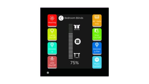 ix3-bedroom-blinds-f Interra iX3 4" KNX Touch Panel, Black (ITR331-0001)