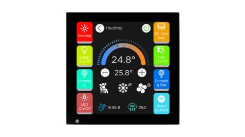 ix3-heating-f Interra iX3 4" KNX Touch Panel, Black (ITR331-0001)