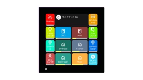 ix3-multifnc6-f Interra iX3 4" KNX Touch Panel, Black (ITR331-0001)