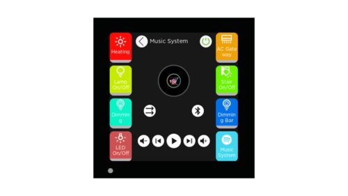 ix3-music-system-f Interra iX3 4" KNX Touch Panel, Black (ITR331-0001)