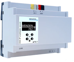 Weinzierl 762.1 Secure - KNX Netzteil mit Drossel, KNX IP Router und KNX IP Schnittstelle